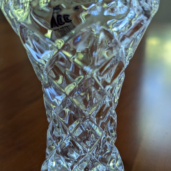 Small Lead ACC Crystal Vintage Hand Cut Vase 4" Yugoslavia - Picture 3 of 7